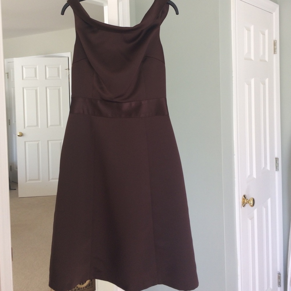 Aria Off‎ Shoulder Satin T-Length Cocktail Dress